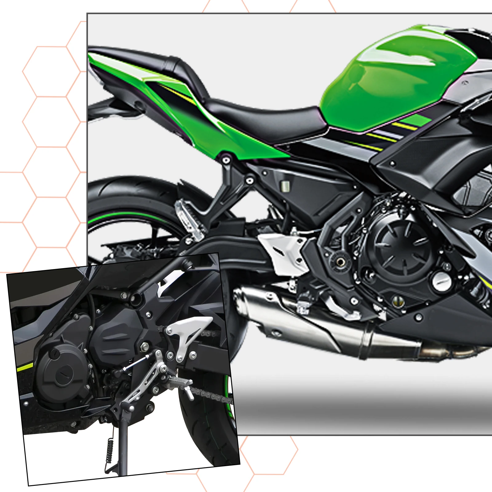 Стальная педаль рычага переключения передач для KAWASAKI Ninja 400 2018-2023 Z400 2019-2023 500 2024 Z500