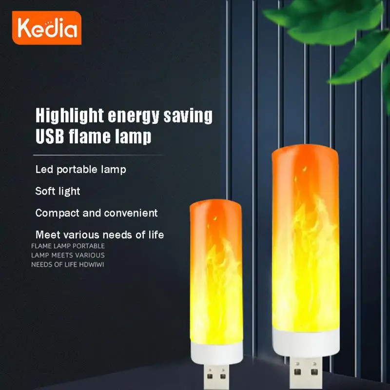 

Outdoor Portable Mini Flame Lamp Flame Dynamic Lamp Usb Flame Light Usb Light Usb Nightlight Plastic Candle Lamp