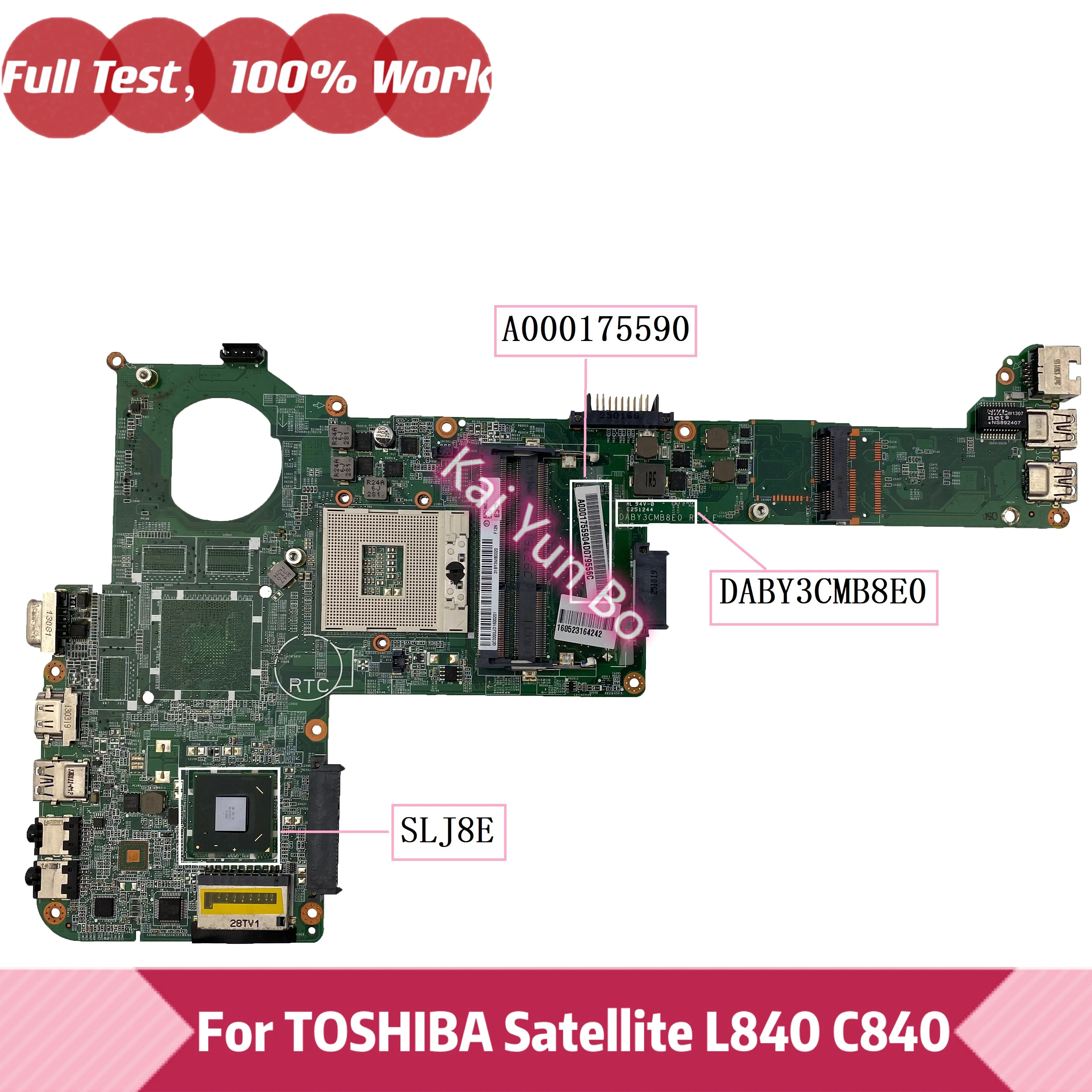 

Материнская плата для ноутбука Toshiba Satellite C840 L840 L800 C800 SLJ8E DDR3 100% полностью протестирована