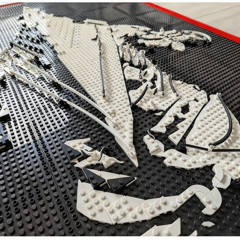 Фото 3060 шт. MOC Art Relief Мужской ужас Модель персонажа Строительство Рождественский подарок Игрушечные блоки Архитектура Творческое образование Кирпич №2