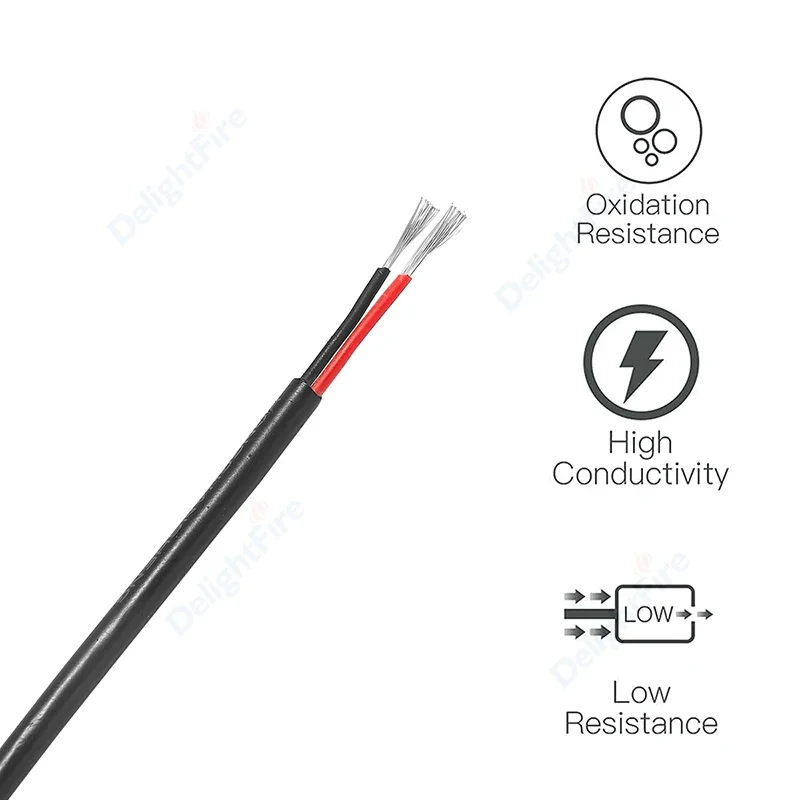 

Электропровод с ПВХ оболочкой, 5-100 м, 2 контакта, 26/24/22/20/18/16AWG