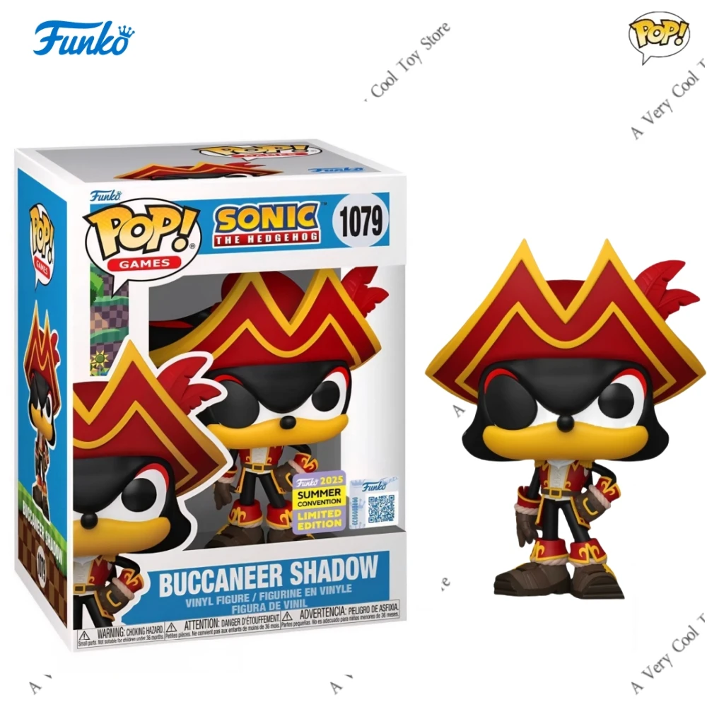 Фото Аниме-фигурка Sonic The Hedgehog Buccaneer Shadow 1079, Funko Pop, летняя конвенция, коллекционная коллекционная игрушка ограниченного выпуска, подарок №1