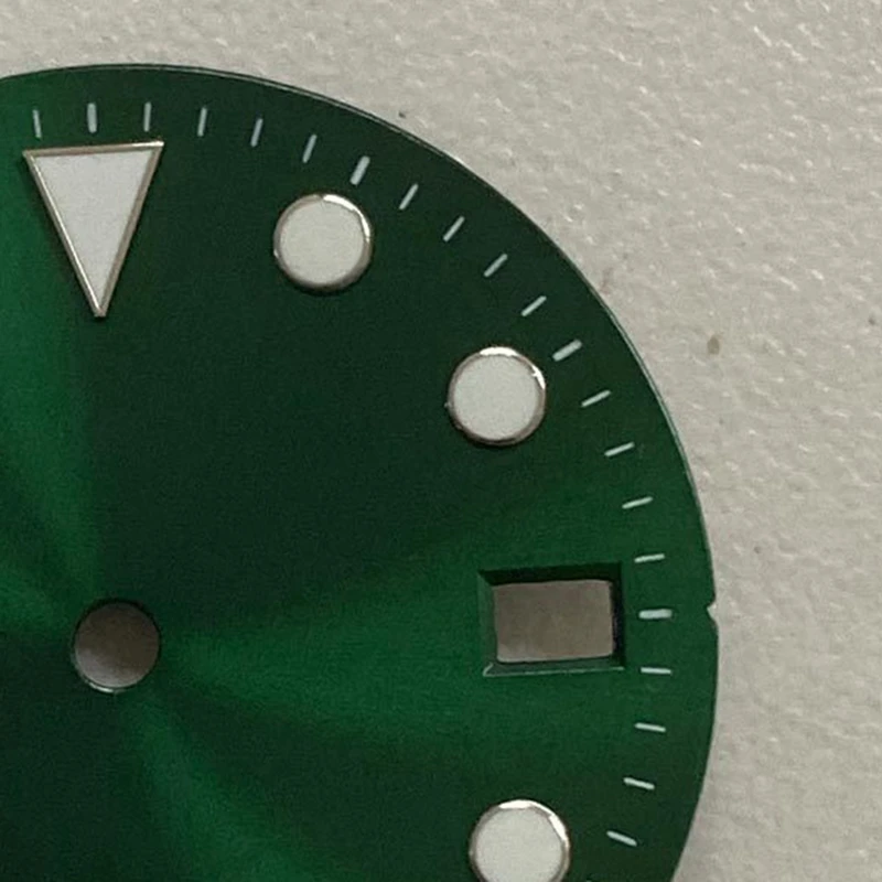 Циферблат часов NH35 29 мм циферблат с рисунком солнца зеленый светящийся для