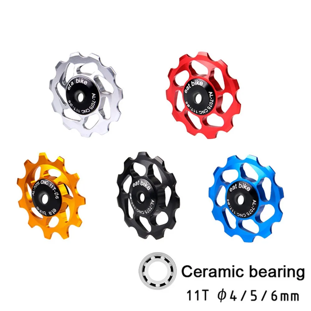 

11T 45mm Bicycle Pulley Wheel Ceramic Bearing Rear Derailleur Jockey Wheel Bearings Pulley Road Bike Cycling Accessories