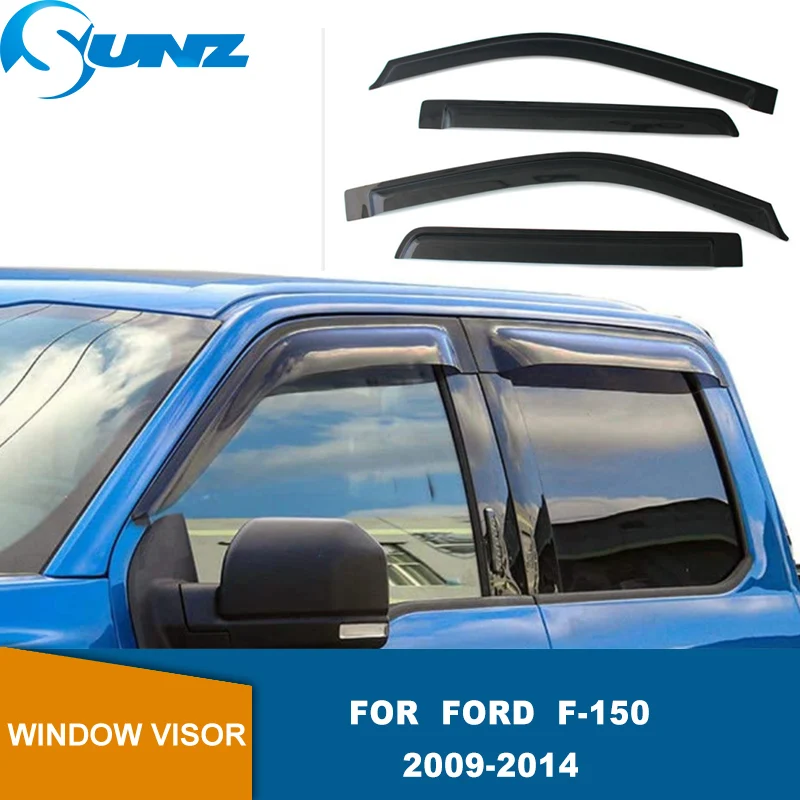 Weathershield For Ford F150 2009 2010 2011 2012 2013 2014 Door Visors Sun Rain Guards Window Deflectors Car Accessories SUNZ