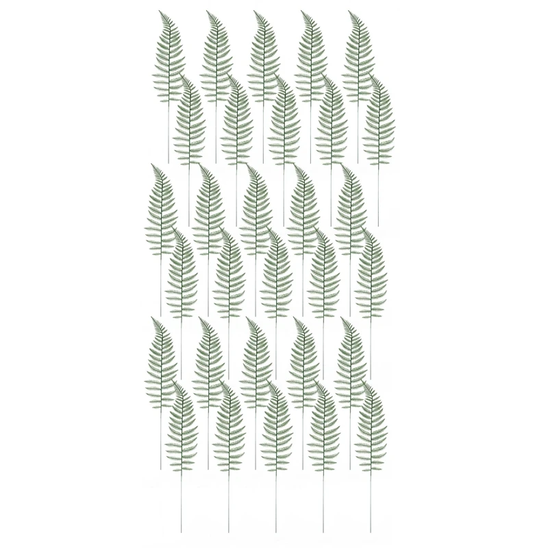 

30PCS Artificial Boston Fern Bush Plant Faux Leaves Green Plants For Home Decor