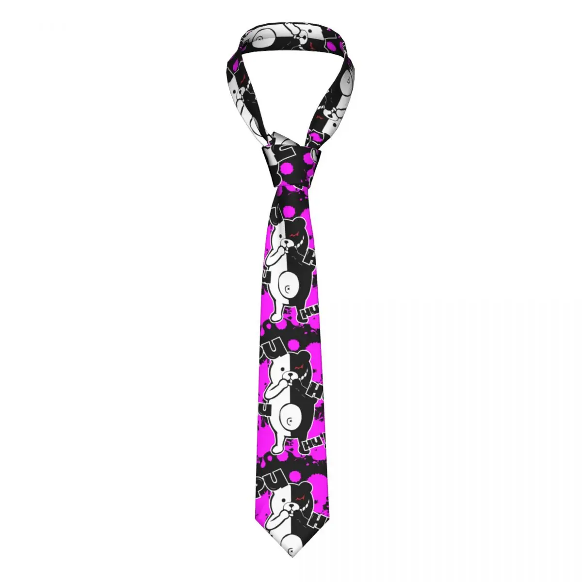 

Галстуки Monokuma Danganronpa, галстуки унисекс из полиэстера, 8 см, шейные галстуки для мужчин, шелковые Узкие Костюмы, аксессуары Gravatas, свадебный подарок
