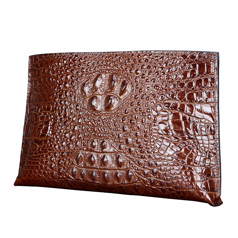 New Men's Luxury Business Clutch Bag Large Capacity Fashion Envelope Purse Genuine Leather Armpit Handbag High Quality Clip Bag