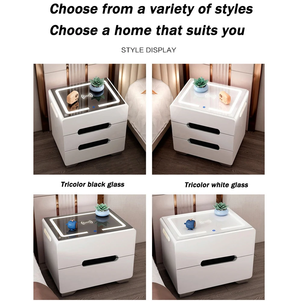 Умная прикроватная тумбочка шкафчик для хранения в спальню современная простая