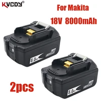 new bl1860 rechargeable battery 18v 8000mah makita li ion 18 v battery bl1840 bl1850 bl1830 bl1860b lxt 400 charger