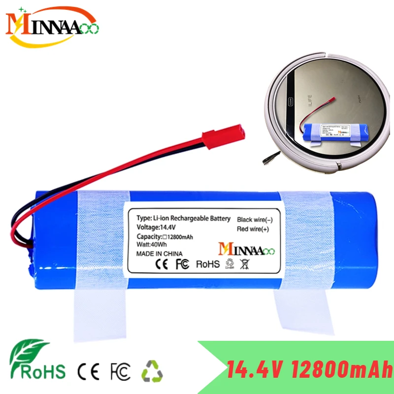 

14.8V 6800mAh 12800mah Good Quality Battery For ILIFE V50 V55 V8s V3s Pro V5s Pro V8s X750 Robot Vacuum Cleaner Battery