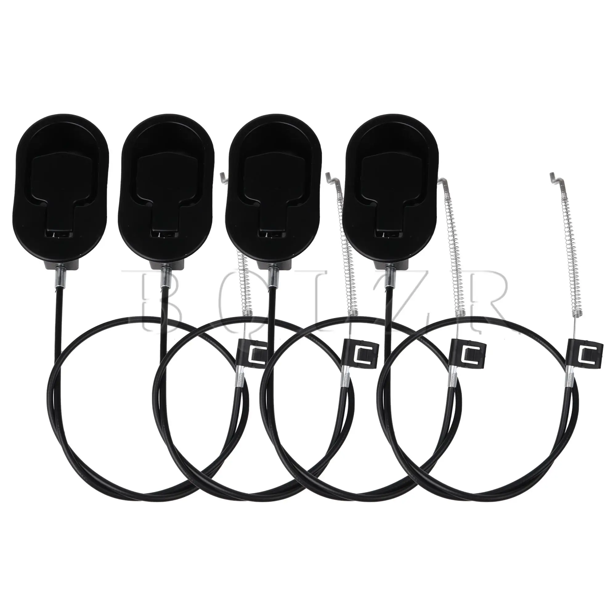 

BQLZR 4 Pcs Handles & 4 x Sofa Release Cables Black Exposed Cable Length 5.23"