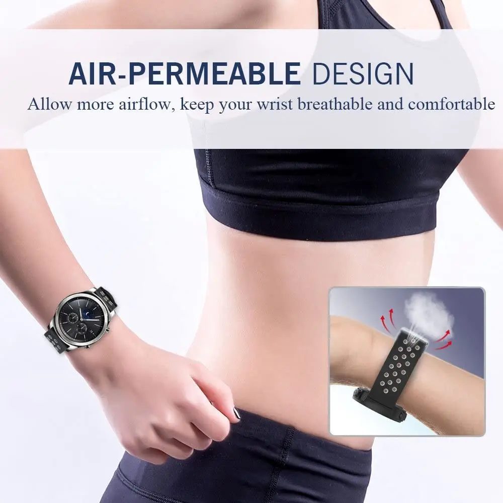 18mm Watch Band for Garmin Venu 2S / Vivoactive 4S / Vivomove 3S Soft Silicone Wristband Strap for Fossil Women's Gen 5E 42mm