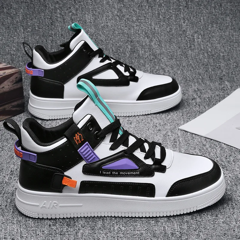 

New Sneakers Men Casual Shoes Men Vulcanize Shoes Light Spring/Autumn Designer Shoes Men Lace-up Breathable Mixed Colors Flats