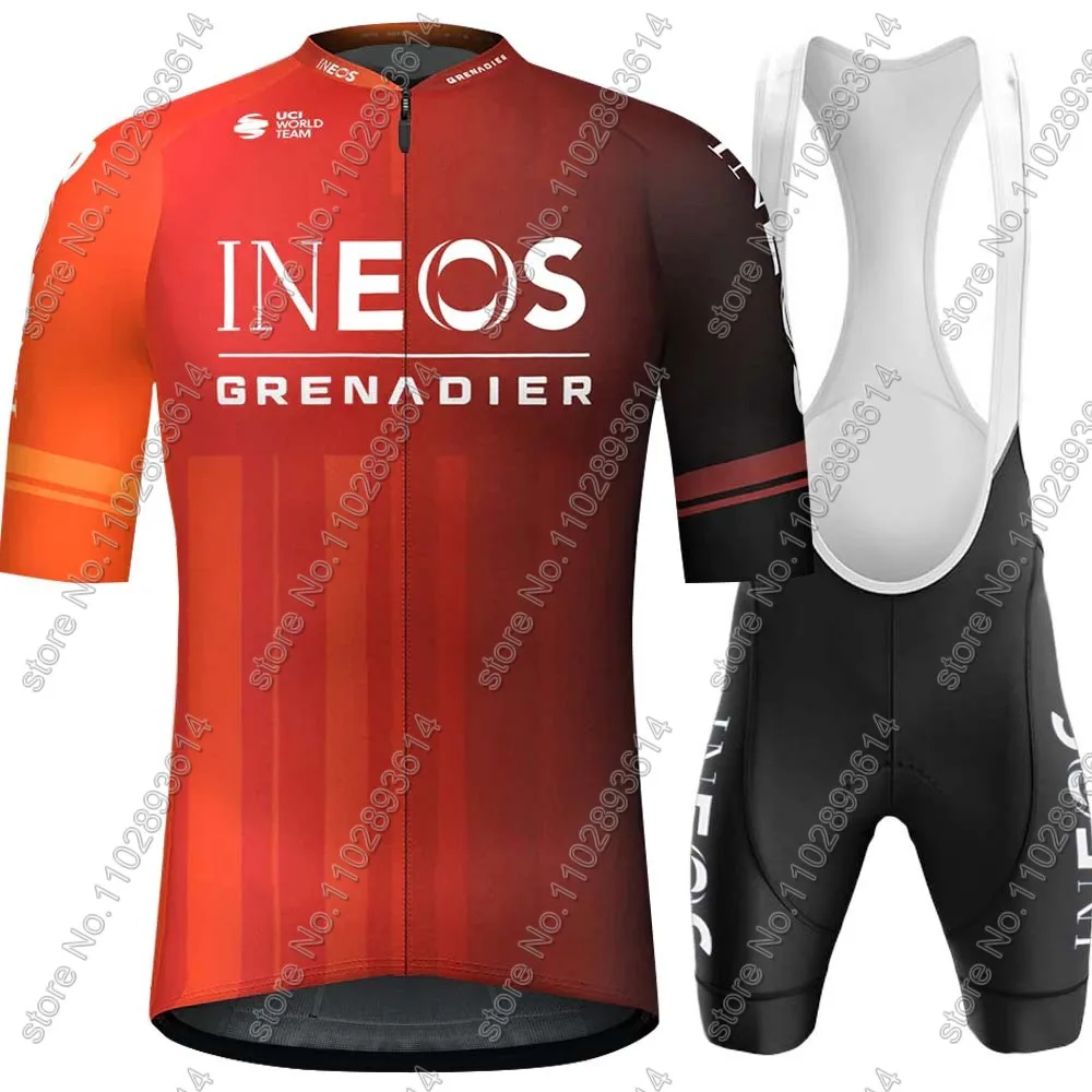 Фото Комплект велосипедной одежды Ineos Grenadier, 2024, мужской комплект из Джерси с коротким рукавом, Эквадор, костюм для дорожного велосипеда, велосипедная рубашка, шорты, Майо №3