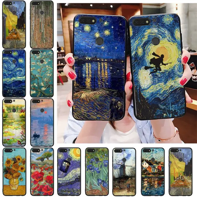 

Van Gogh Monet Oil Painting Phone Case For Huawei Honor 7C 7A 8X 9X 8A 10i 20lite 10 10lite 20S 20 8C 7X 8S 7S 9A 10X lite