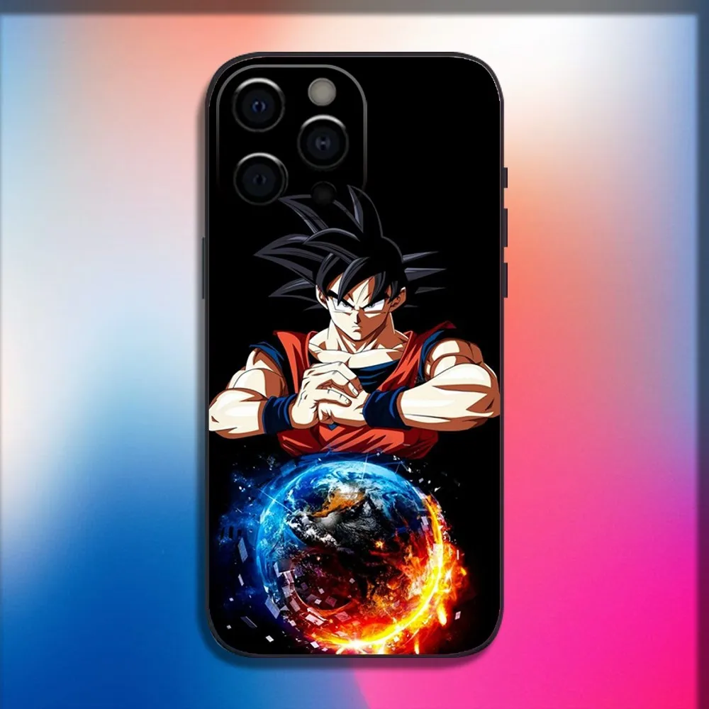Dragons Balls Gokus Phone Case For iPhone 16 15 14 13 12 11 Pro X XS Max XR Plus Mini Soft Black Cover