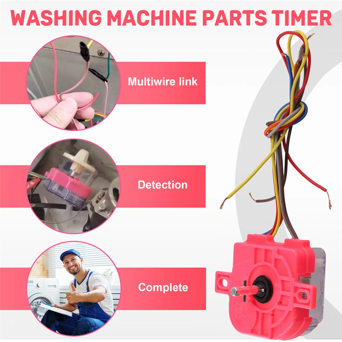 Универсальный таймер деталей стиральной машины с 6 проводами 220 В 3 5 А DXT15SF-G