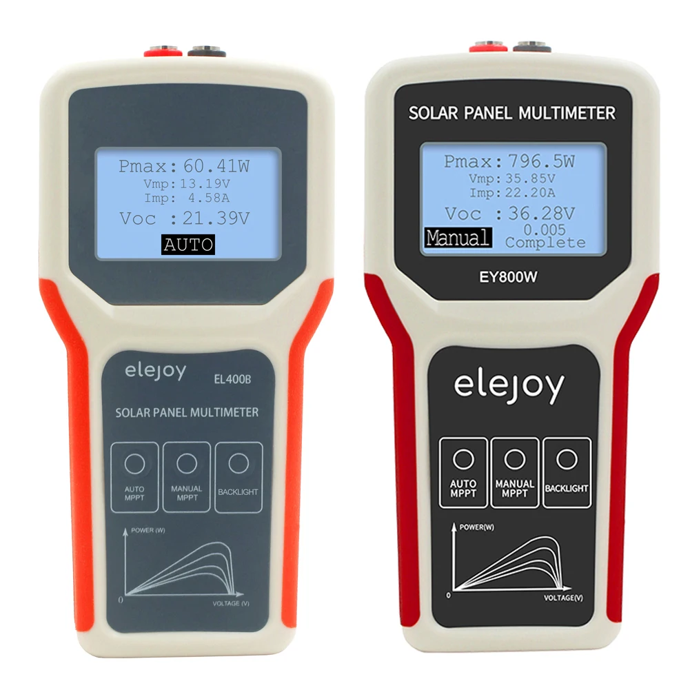 

Z40 EL400B/EY800W Solar Panel Multimeter LCD Photovoltaic Panel Power Supplys Multimeter Auto Manual MPPT Detection Utility Tool