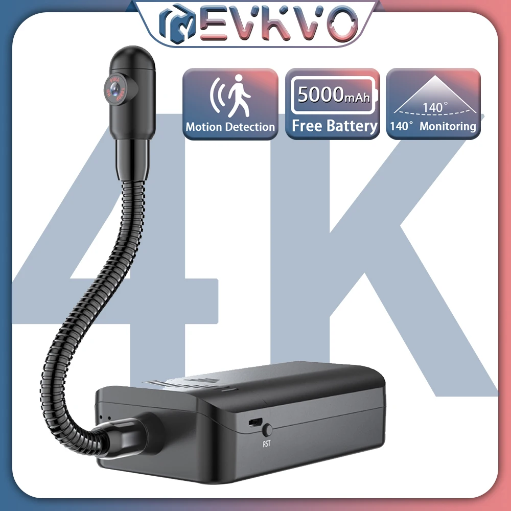 

4K HD Mini WiFi Camera S Snake Shape Camera Endoscope Wireless IP Camcorder Borescope View Video Recorder Baby Monitor Motion