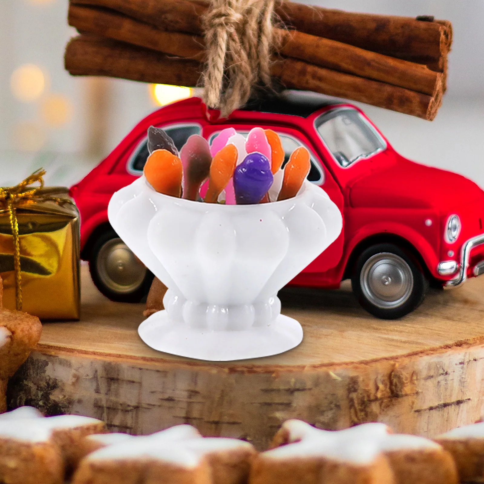 4 шт. растения в горшках миниатюрные украшения крошечная модель бонсай кукольный