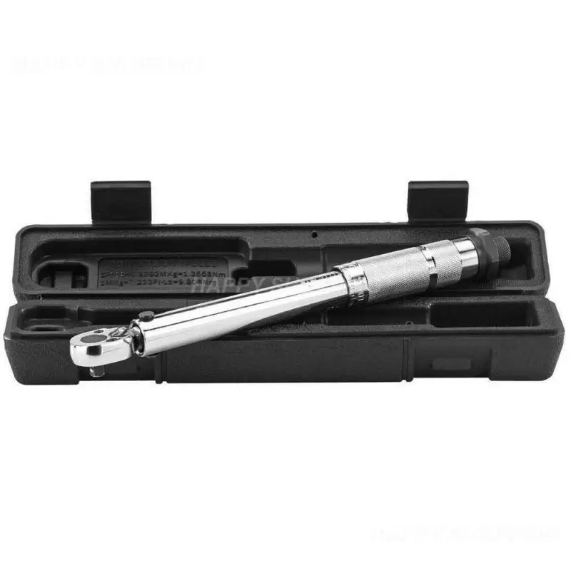 

1/4" Professional Adjustable Drive Click Preset Torque Wrench 5-25Nm / 4-18 Ft/lbs Tool for Machine Car Bike Repair Wrench Tool
