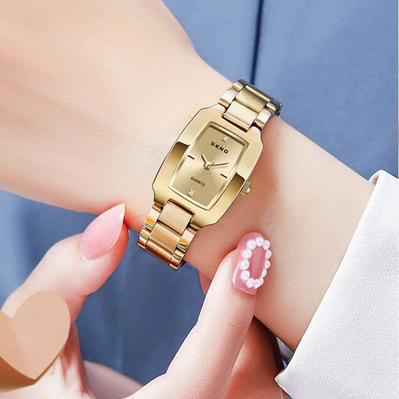 Женские повседневные роскошные женские дневные водонепроницаемые кварцевые