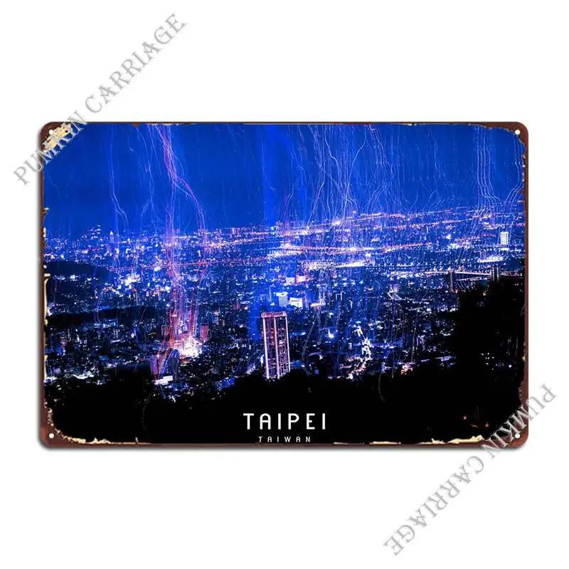 Металлический плакат из Тайбэя для домашнего творчества, настенный плакат, клубный оловянный плакат