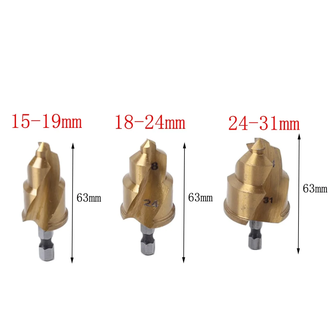 3 шт. набор сверл для бурения труб 15-31 мм