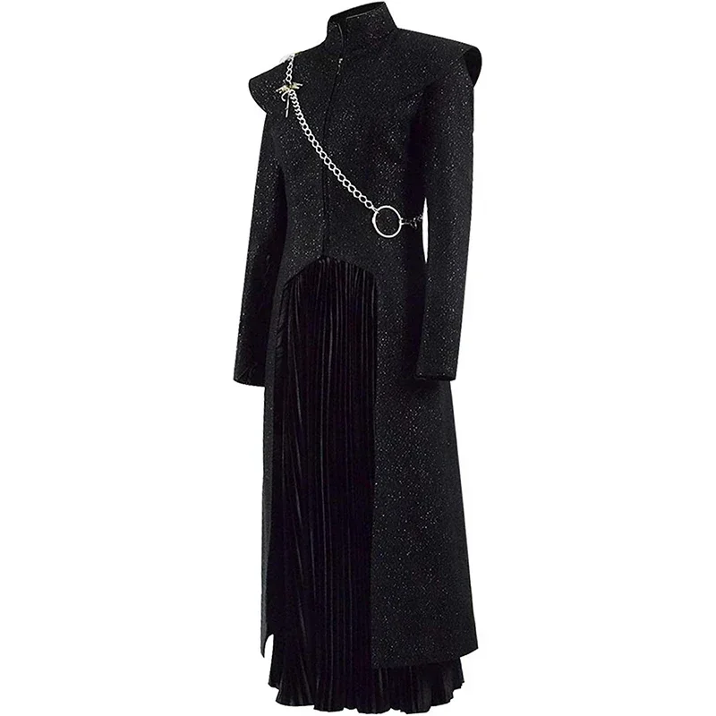 Дейенерис Таргариен Дэни Косплей Средневековье Платье Униформа Черный Наряд