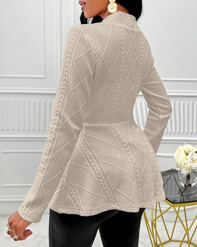 Женское пальто топы повседневная осенне-зимняя однобортная текстурированная