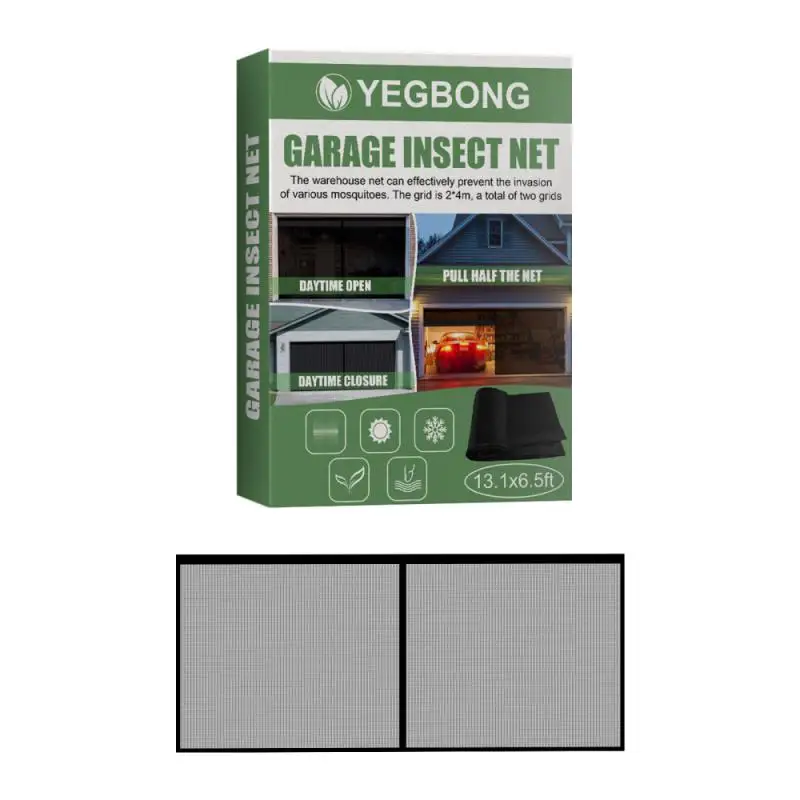 

2×4m Garage Insect Net Door Curtain Portable Mosquito Net Summer Invisible Anti-Mosquito Net Garage Door Screen Easy To Install