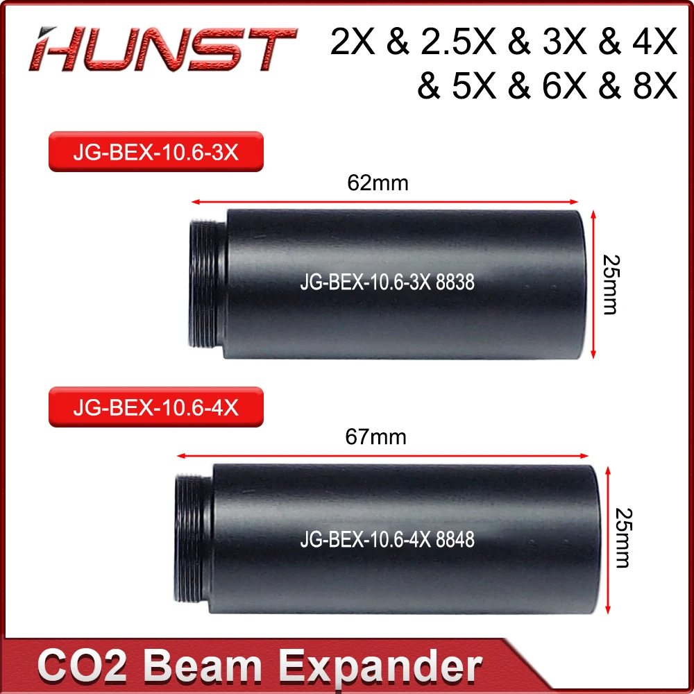 Расширитель лазерного луча Hunst CO2 2X 2 5X 3X 4X Соотношение расширения M22 * 0 75 Оптика