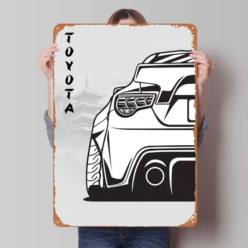 Металлическая вывеска Toyota GT86 JDM