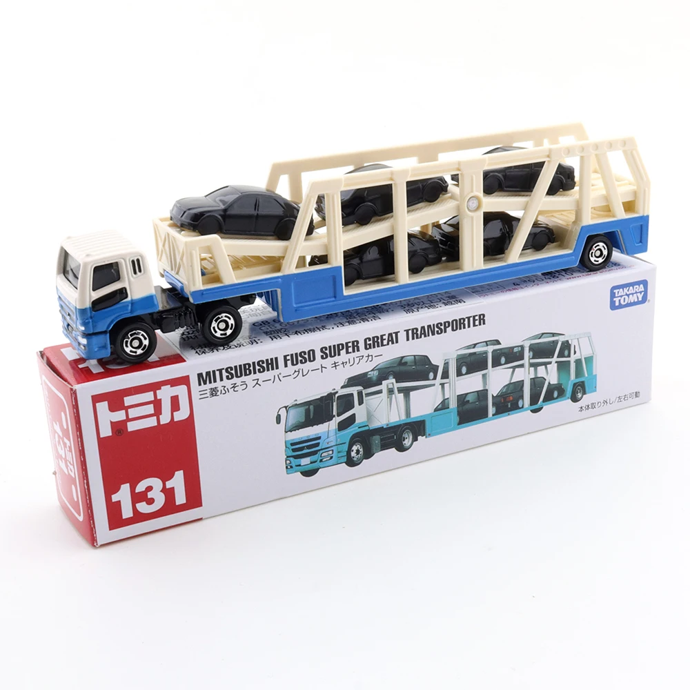 

Takara Tomy Long Type Tomica No.131 Mitsubishi Fuso Super Great Transporter Alloy Toys Motor Vehicle Diecast Metal Model