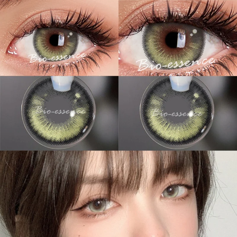 bio essence 1 pair color contact lenses for eyes sailor moon heart lenses beauty color lens contact blue lens free global shipping