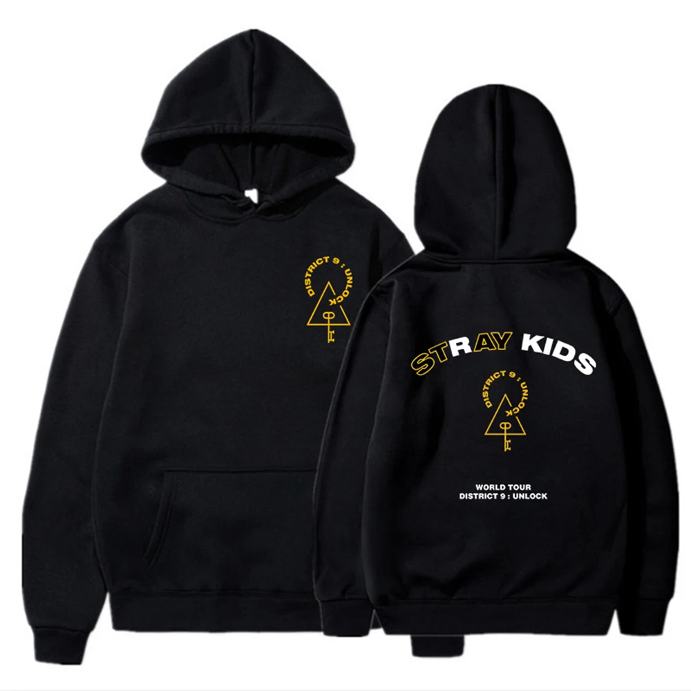 

2022 Stray Kids District 9 Unlock Concert Fashion Hoodies Cool Fans Long Sleeve Sweatshirts Pullover Hoodie
