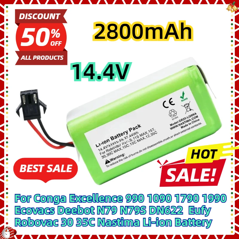 Для Conga Excellence 990 1090 1790 1990 Ecovacs Deebot N79 N79S DN622 Eufy Robovac 30 35C Nastima 14 4 В литий-ионный