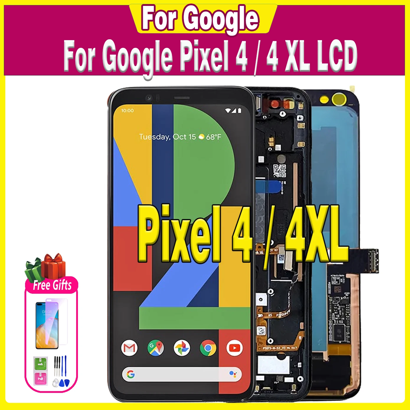 Оригинальный ЖК-дисплей для Google Pixel4 Pixel 4, ЖК-дисплей G020M, экран для Google Pixel 4 XL 4XL, панель G020P, сенсорный экран, дигитайзер