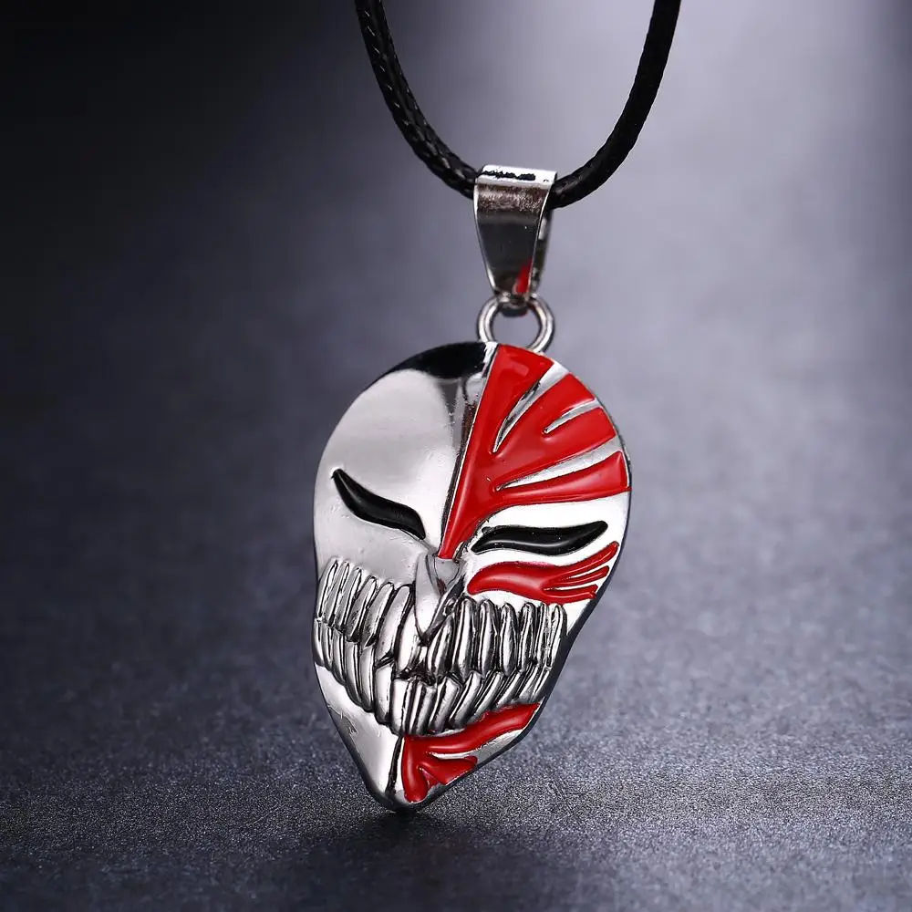 

Hot Anime Bleach Zilveren Metalen Ketting Kurosaki Masker Logo Hanger Cosplay Accessoires Sieraden Kan Drop-Verzending Wholesale