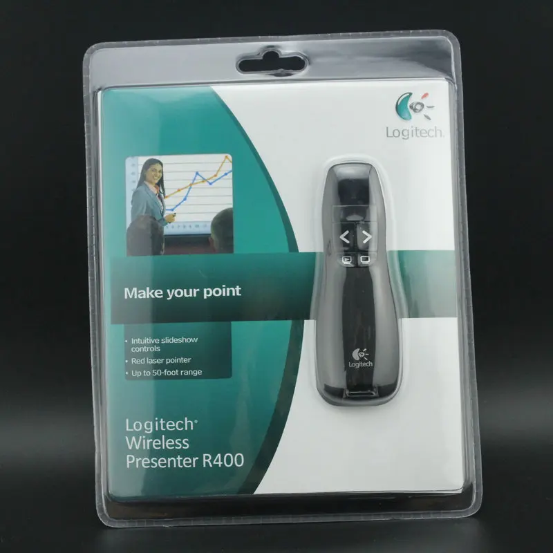 

Logitech r400 беспроводной Презентер красная лазерная указка PPT дистанционное управление фоторучка для 5 мВт USB PowerPoint