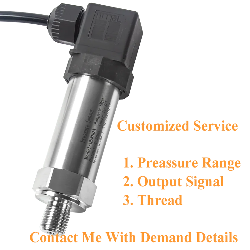 

Pressure Transmitter 0-4bar 20Kpa 0-10bar to 0-10V 0-5V 4 20ma RS485 With M20*1.5 Differential Pressure Transmitter 24V
