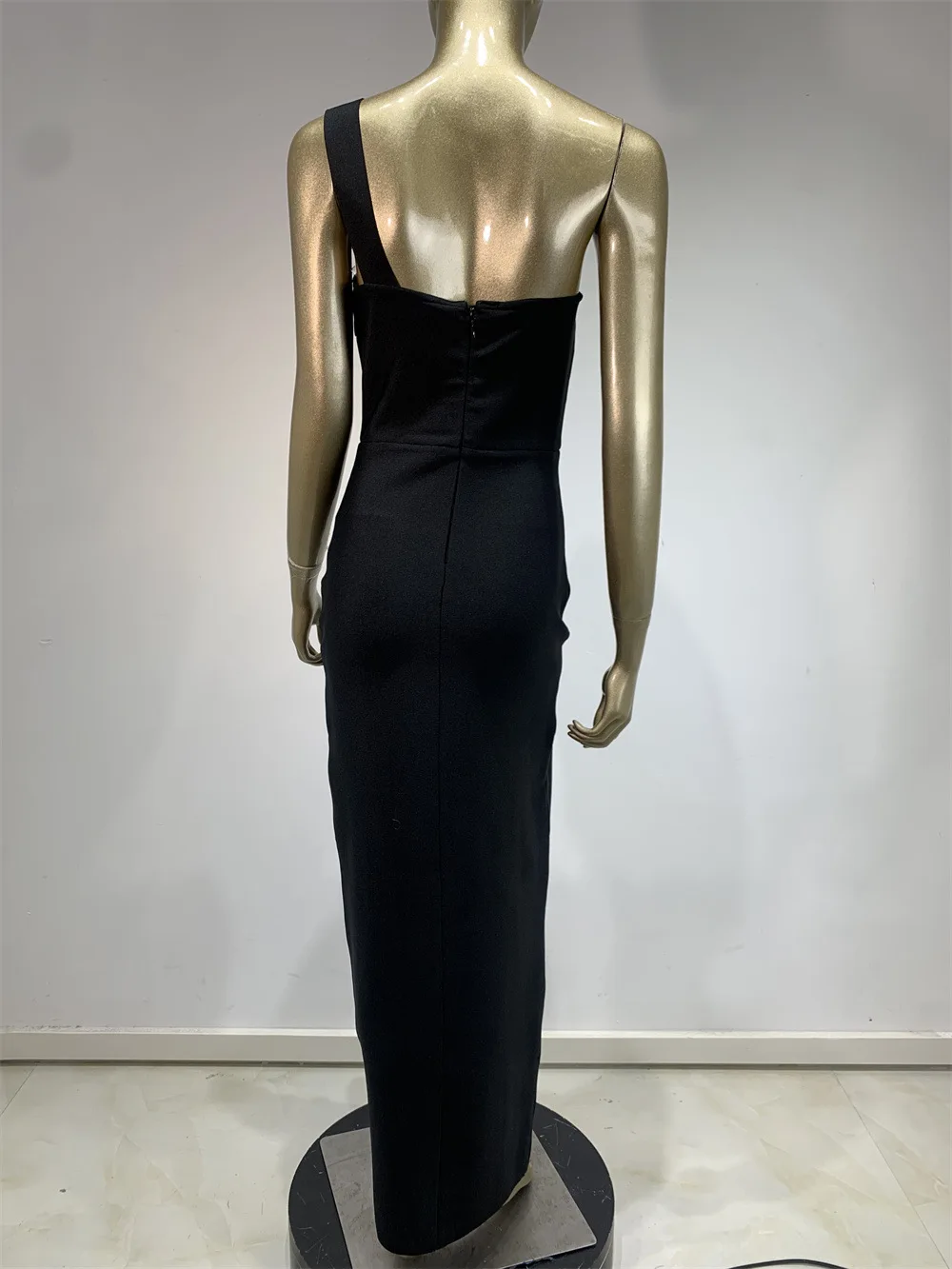 2024 роскошное женское сексуальное черное платье знаменитостей на одно плечо с