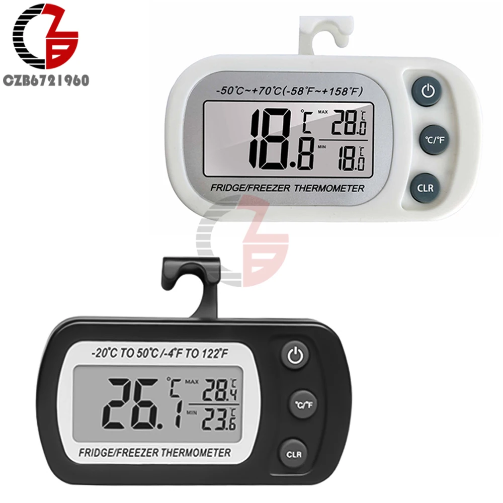 

Electronic Digital LCD Refrigerator Thermometer Freezer Anti-humidity Thermometer -50~70 Degree Refrigerator Thermometer ℃/℉