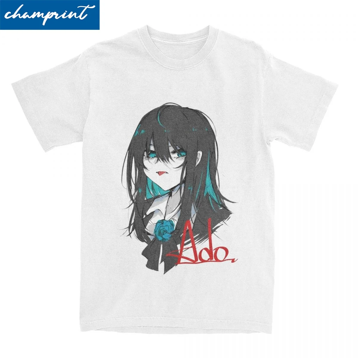 Goth Jrock Anime T-Shirt Unisex Cotton Clothing Casual Ado O-neck Short Sleeve