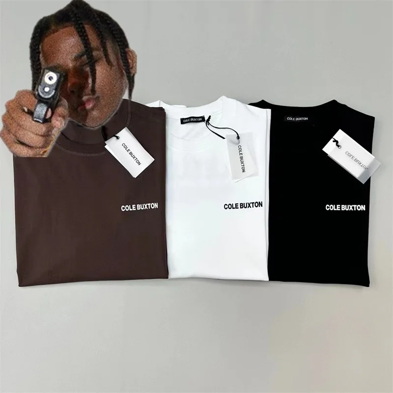 

Black White Brown Cole Buxton T Shirt Men Women 1:1 Best Quality Letter Printing T-shirt Short Sleeve CB Top Tees
