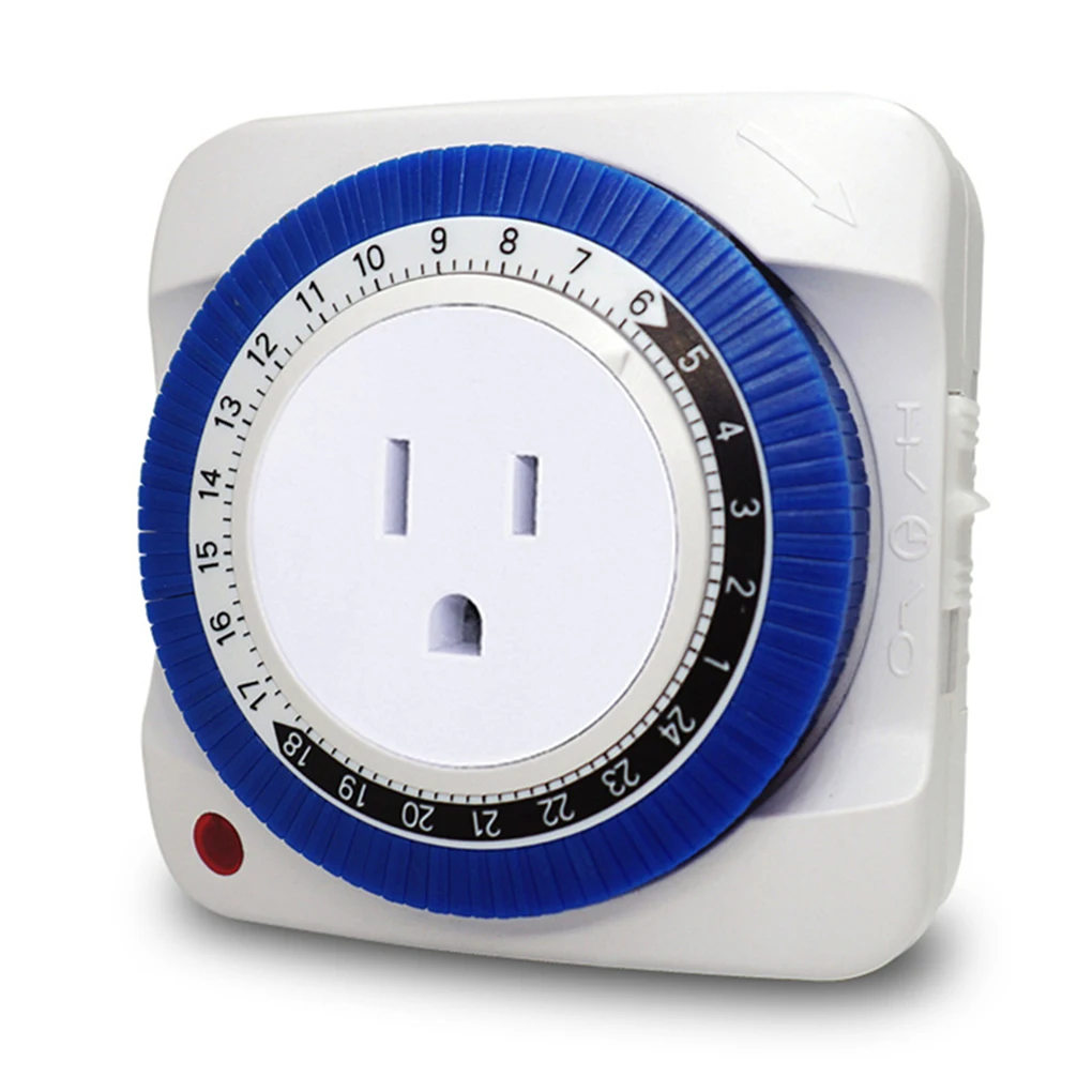 

Home Socket Mechanical Program 24 Hours Timer Switch Socket Wall Outlet Protector Energy Saveing US Plug