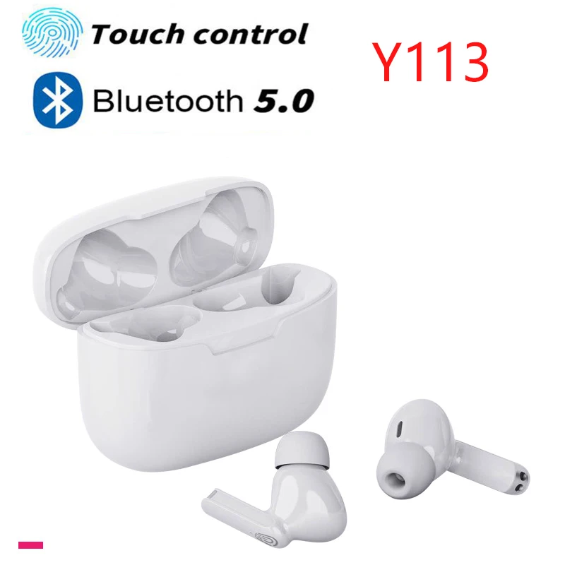 

2023 Y113 Pro TWS Wireless Earphone 6D Sound Noise Cancelling HIFI Earphone bluetooth 5.0 Mini Earbuds Headphones Touch Control