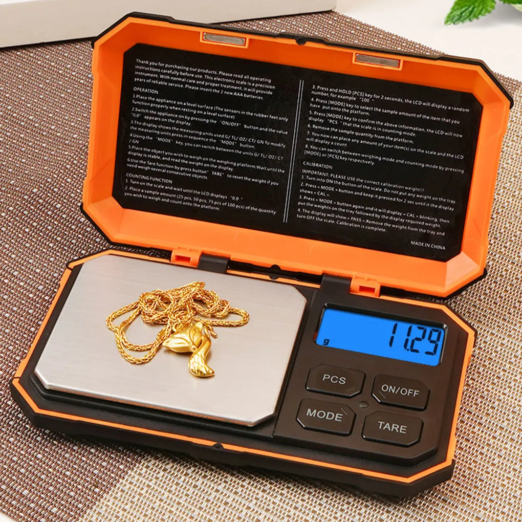 

500g 0 01g High Precision Digital Scale LCD Backlit Kitchen Scales Mini Jewelry Weight Balance Gram Jewelries Gadget