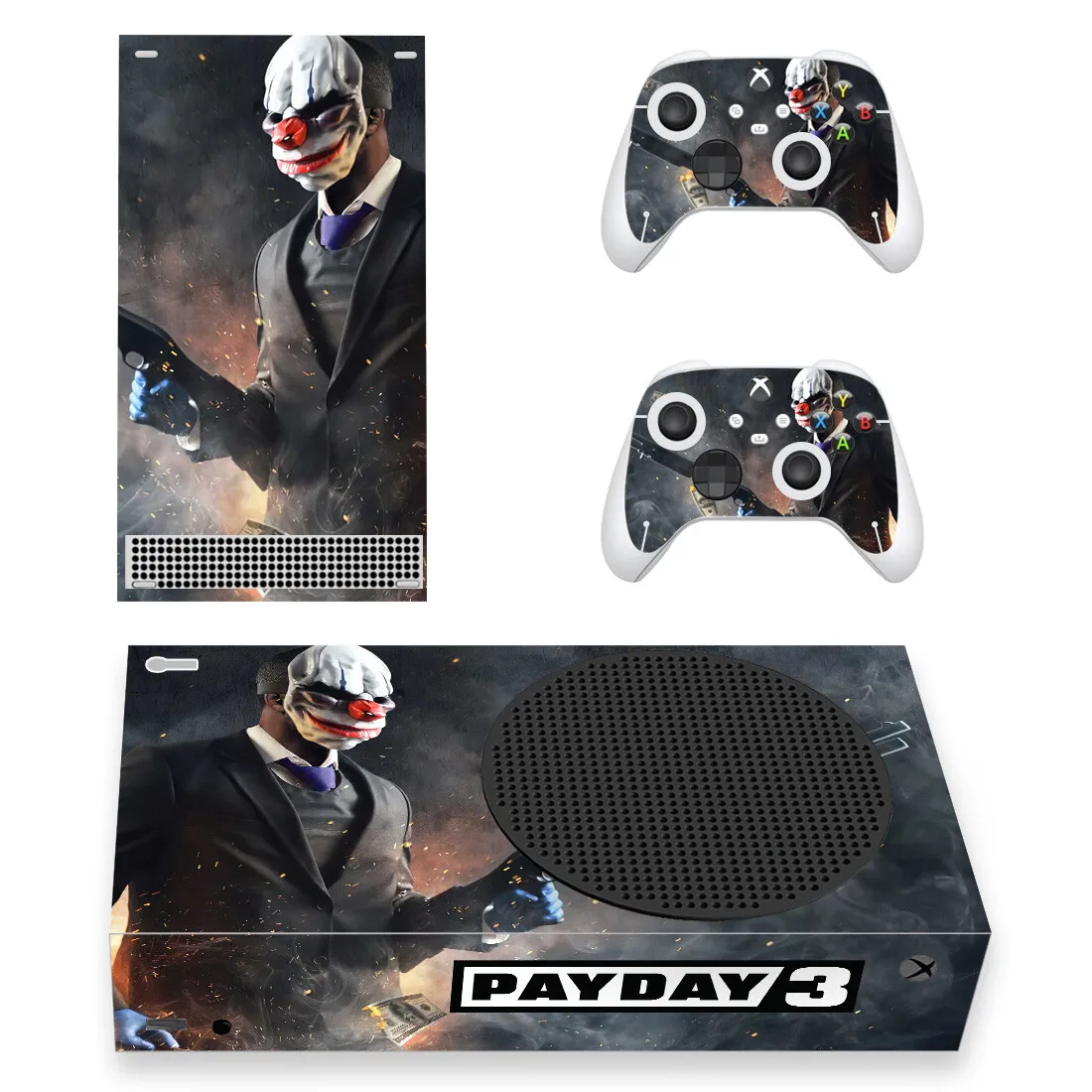 Наклейка для консоли Xbox серии S и 2 контроллера